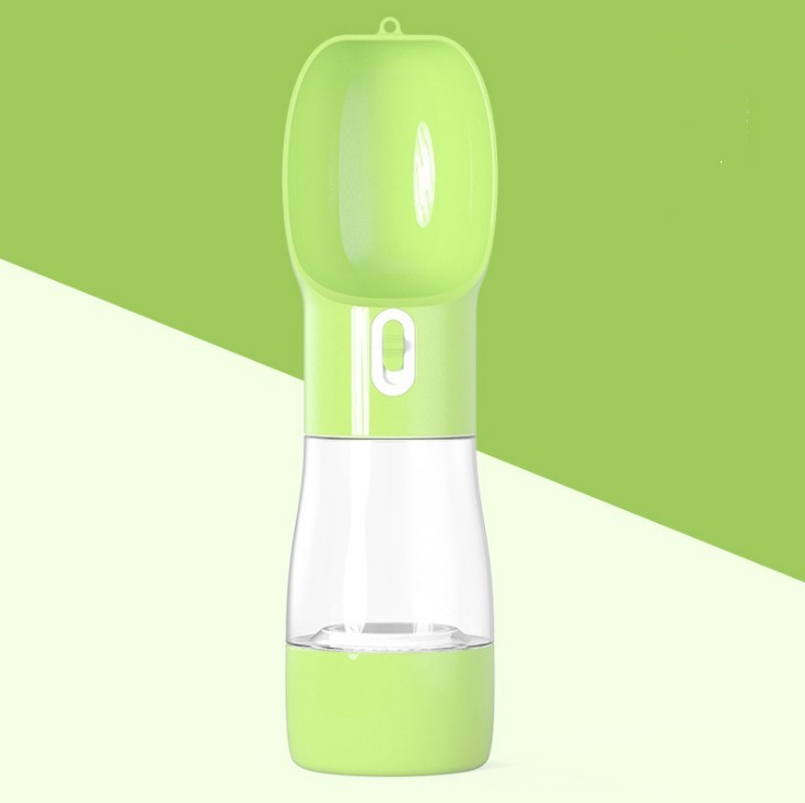 Traveling Out Portable Dog Water Dispenser — 258ml Water + 200g Food, Leak‑Seal, Shoulder Strap