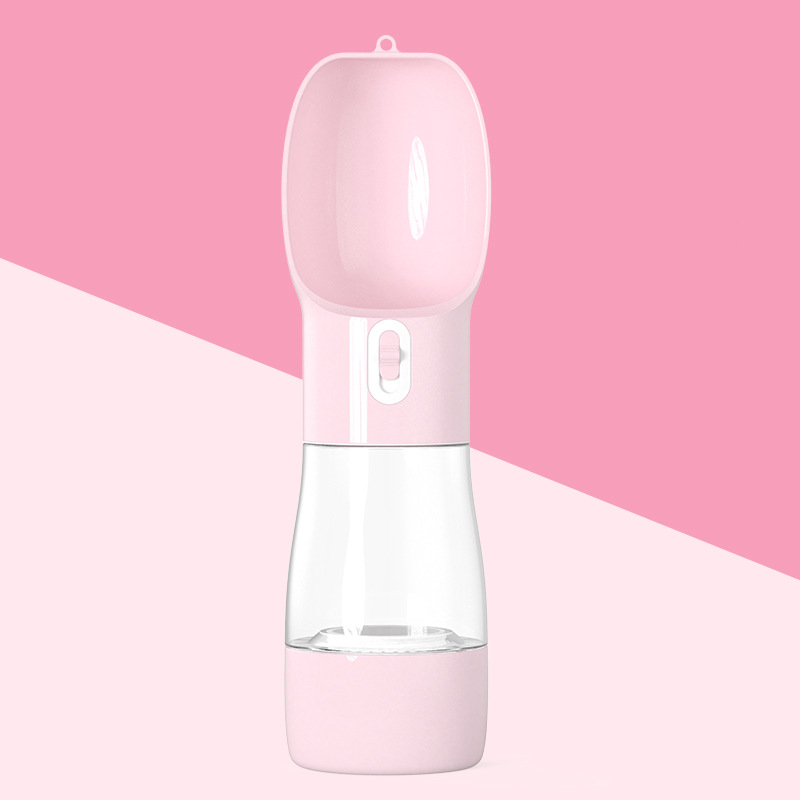 Traveling Out Portable Dog Water Dispenser — 258ml Water + 200g Food, Leak‑Seal, Shoulder Strap