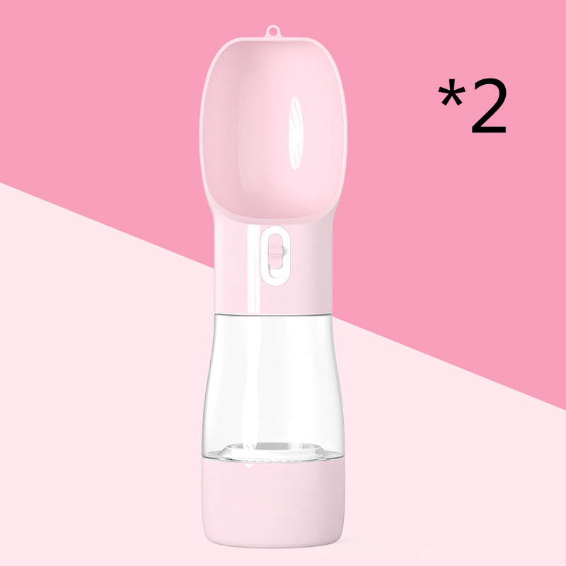 Traveling Out Portable Dog Water Dispenser — 258ml Water + 200g Food, Leak‑Seal, Shoulder Strap