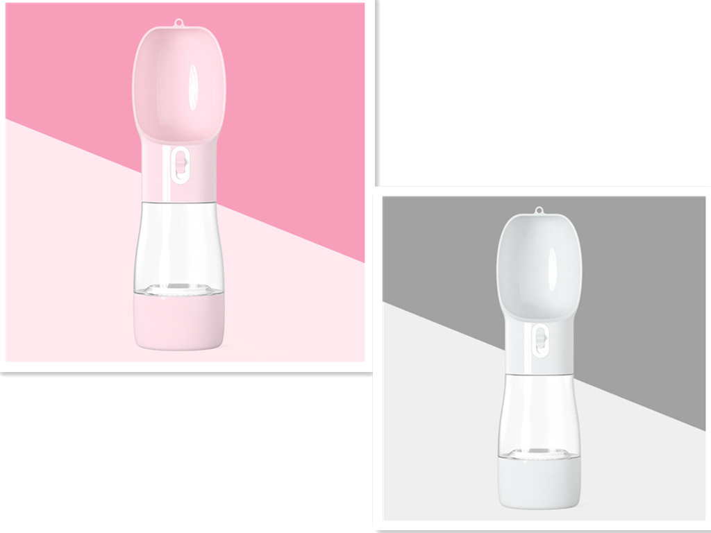 Traveling Out Portable Dog Water Dispenser — 258ml Water + 200g Food, Leak‑Seal, Shoulder Strap