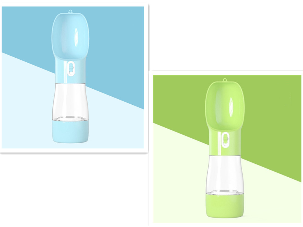 Traveling Out Portable Dog Water Dispenser — 258ml Water + 200g Food, Leak‑Seal, Shoulder Strap