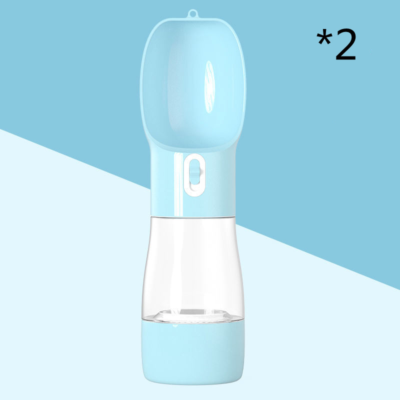 Traveling Out Portable Dog Water Dispenser — 258ml Water + 200g Food, Leak‑Seal, Shoulder Strap