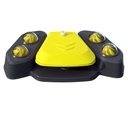 Automatic Dog Water Fountain Step-On Sprinkler with 4 Shower Balls, 2 Outlet Sizes & Inlet Connector — Blue or Yellow