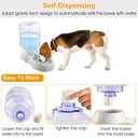 3.5L (1 gal) Gravity Pet Water Dispenser — Self-Dispensing Automatic Waterer for Cats & Dogs, Food-Grade PP, Anti-Slip Base