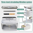 Pet Water Dispenser - Removable Reservoir & Bowl, Durable Plastic Waterer for Cats & Dogs - SKU CJGY2108505