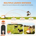 Automatic Dog Ball Launcher — 26–79 ft Range, 5200mAh Rechargeable, Remote & 6 Balls (Orange)