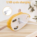 USB Rechargeable LED Moving Cat Mouse Toy with Chirping Sounds & Feather Tail — Automatic Interactive Toy for Indoor Cats