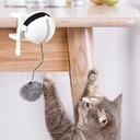 Electronic Motion Cat Toy with Real Fur Ball & Rope — ABS Interactive Chase Toy