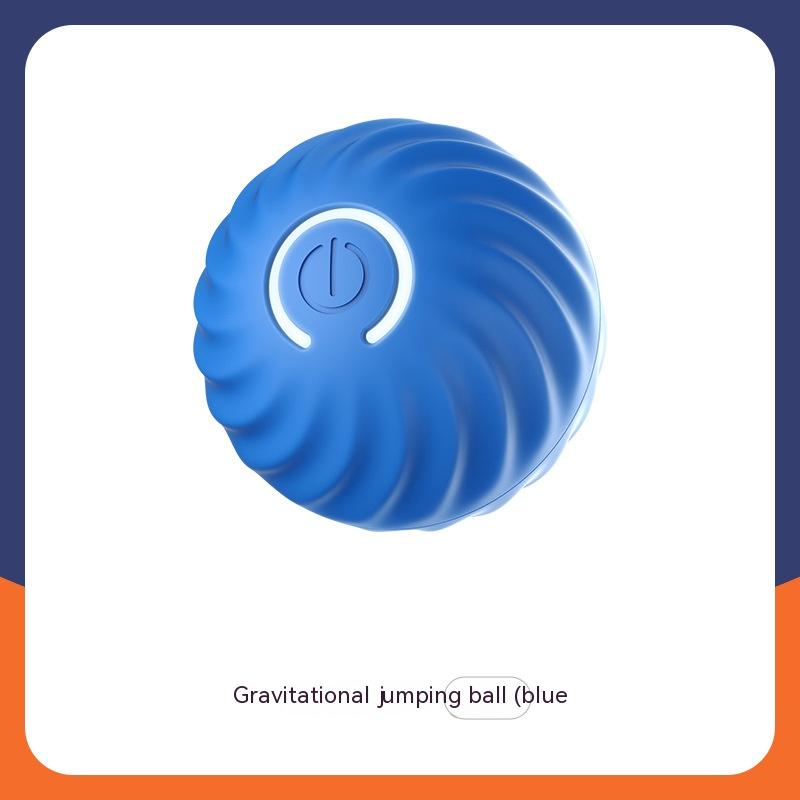 Dog Chew & Jump Ball — Thick Rubber Core with Plastic Shell, USB-Powered Interactive Chase Toy