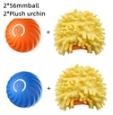 Dog Chew & Jump Ball — Thick Rubber Core with Plastic Shell, USB-Powered Interactive Chase Toy