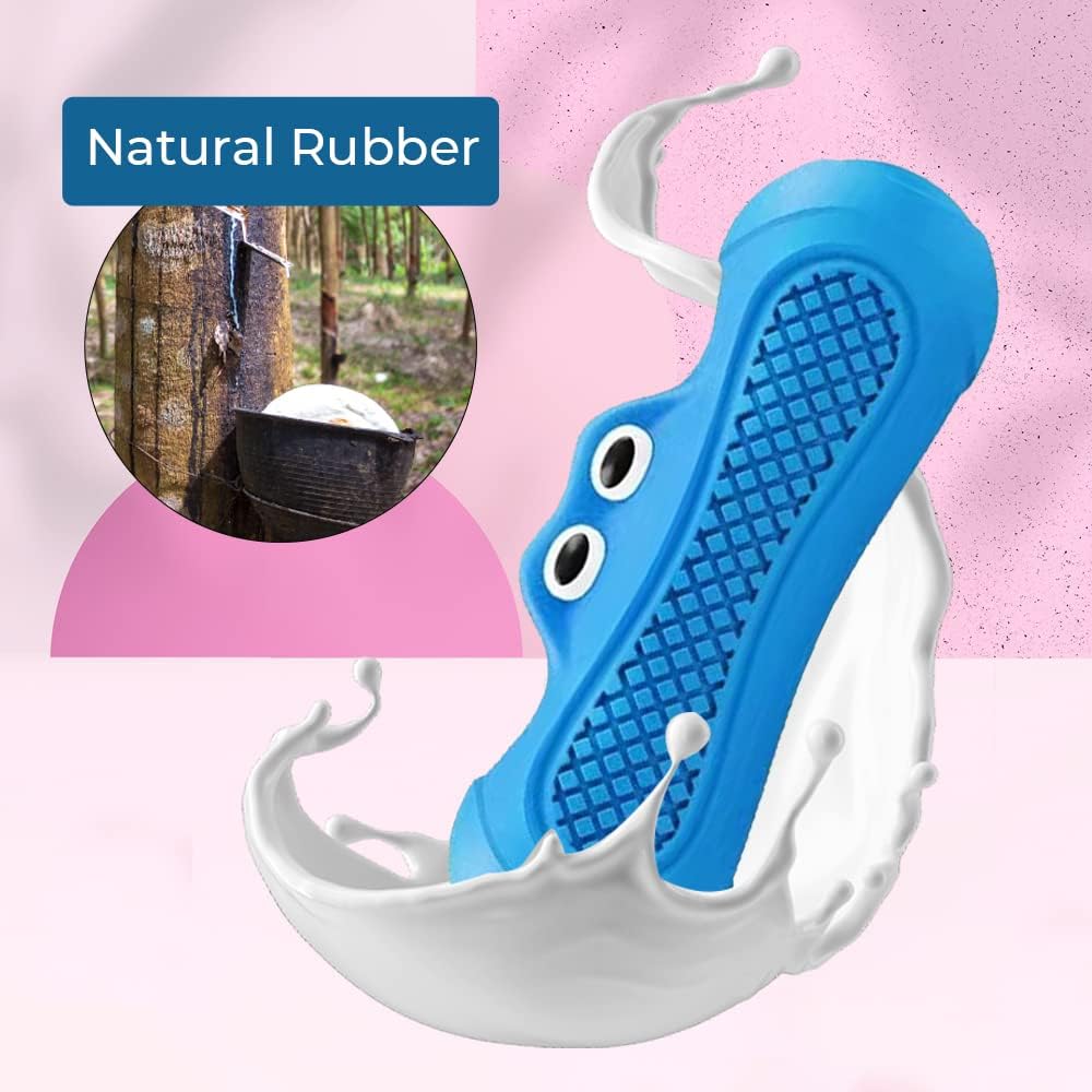 Rubber Crazy Monster Squeaky Dog Chew Toy – Natural Rubber, Textured Dental Surface, Durable for Chewers (All Sizes)