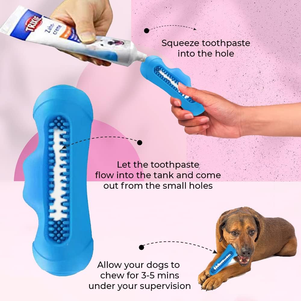 Rubber Crazy Monster Squeaky Dog Chew Toy – Natural Rubber, Textured Dental Surface, Durable for Chewers (All Sizes)