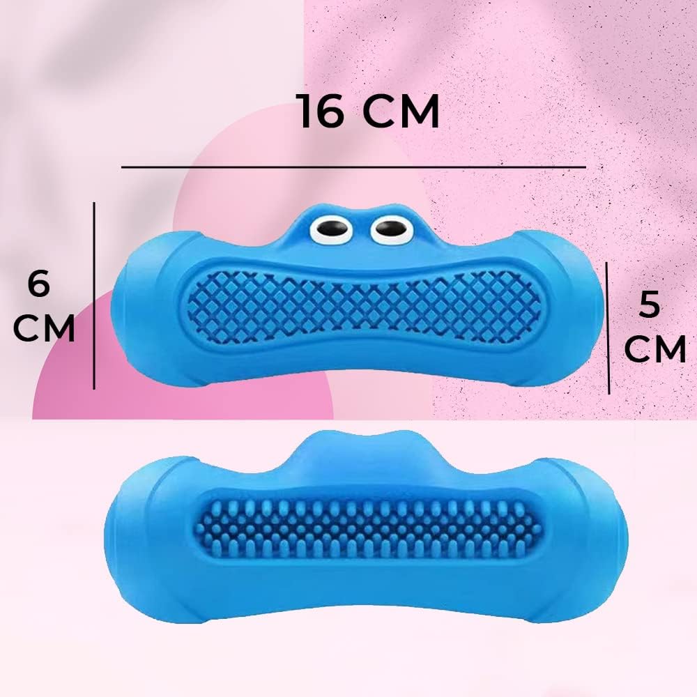 Rubber Crazy Monster Squeaky Dog Chew Toy – Natural Rubber, Textured Dental Surface, Durable for Chewers (All Sizes)