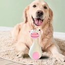 Meow Pet 4pc Latex Squeaky Animal Dog Chew Toys — 13×7×4 cm Puppy Teething Set (White/Black/Purple/Brown)