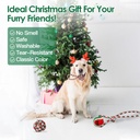 Set of 5 Christmas Rope Dog Chew Toys — Polyester/Cotton Interactive Puppy Toys for Small & Medium Dogs