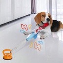 PROKEl Shark-Shaped Twine Toy with Suction Cup, Squeaky Knot Ball & Ribbon — Interactive Chew Toy for Dogs & Cats