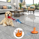PROKEl Shark-Shaped Twine Toy with Suction Cup, Squeaky Knot Ball & Ribbon — Interactive Chew Toy for Dogs & Cats