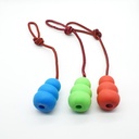 Pet Toy Natural Rubber Rope Hoist — Mixed Color Hair Rope Tug & Chase Toy, Small 9cm / Large 12cm