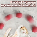 Interactive Rolling Cat Ball — Motion-Activated Rechargeable Toy with LED Lights, 2 Play Modes, Silicone/ABS, IP54