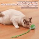 Interactive Rolling Cat Ball — Motion-Activated Rechargeable Toy with LED Lights, 2 Play Modes, Silicone/ABS, IP54