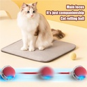 Interactive Rolling Cat Ball — Motion-Activated Rechargeable Toy with LED Lights, 2 Play Modes, Silicone/ABS, IP54