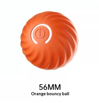 Dog Chew & Jump Ball — Thick Rubber Core with Plastic Shell, USB-Powered Interactive Chase Toy