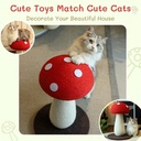 Mushroom Cat Scratching Post Unique Design, Sisal Wrapped, Ideal For Medium And Small Cats, No Assembly Required Cat Stuff Cat Tree Tower Cat Toys