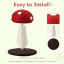Mushroom Cat Scratching Post Unique Design, Sisal Wrapped, Ideal For Medium And Small Cats, No Assembly Required Cat Stuff Cat Tree Tower Cat Toys
