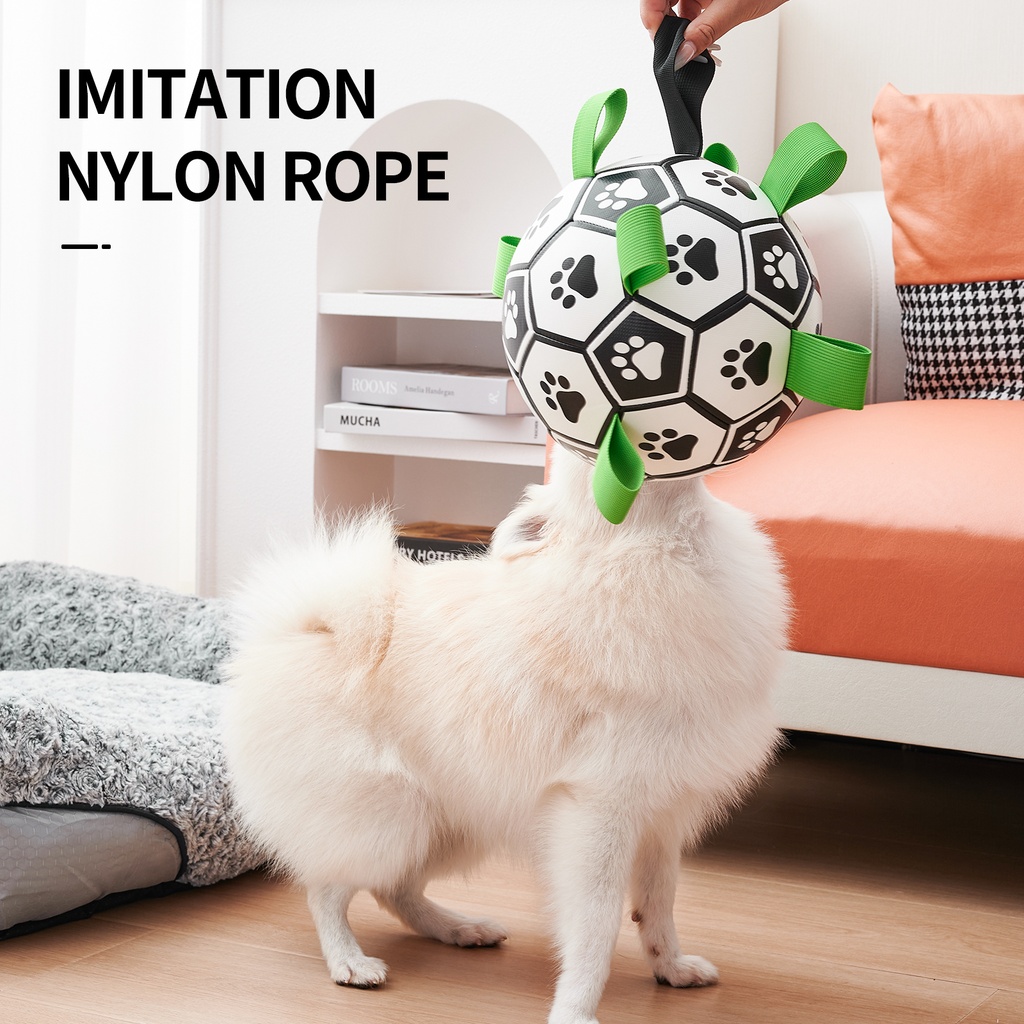 Interactive Dog Football Toy Soccer Ball Inflated Training Toy For Dogs Outdoor Border Collie Balls For Large Dogs Pet Supplies