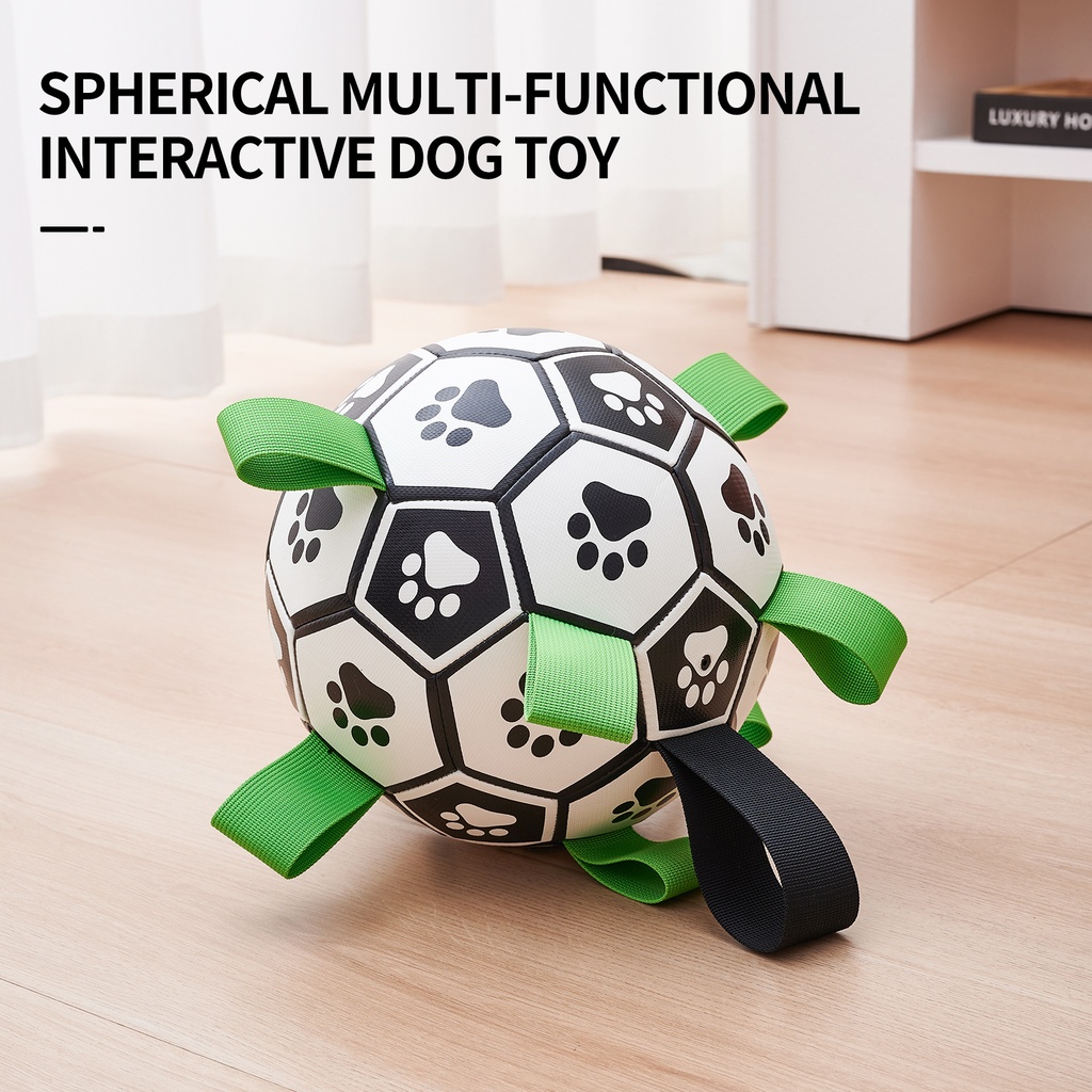 Interactive Dog Football Toy Soccer Ball Inflated Training Toy For Dogs Outdoor Border Collie Balls For Large Dogs Pet Supplies