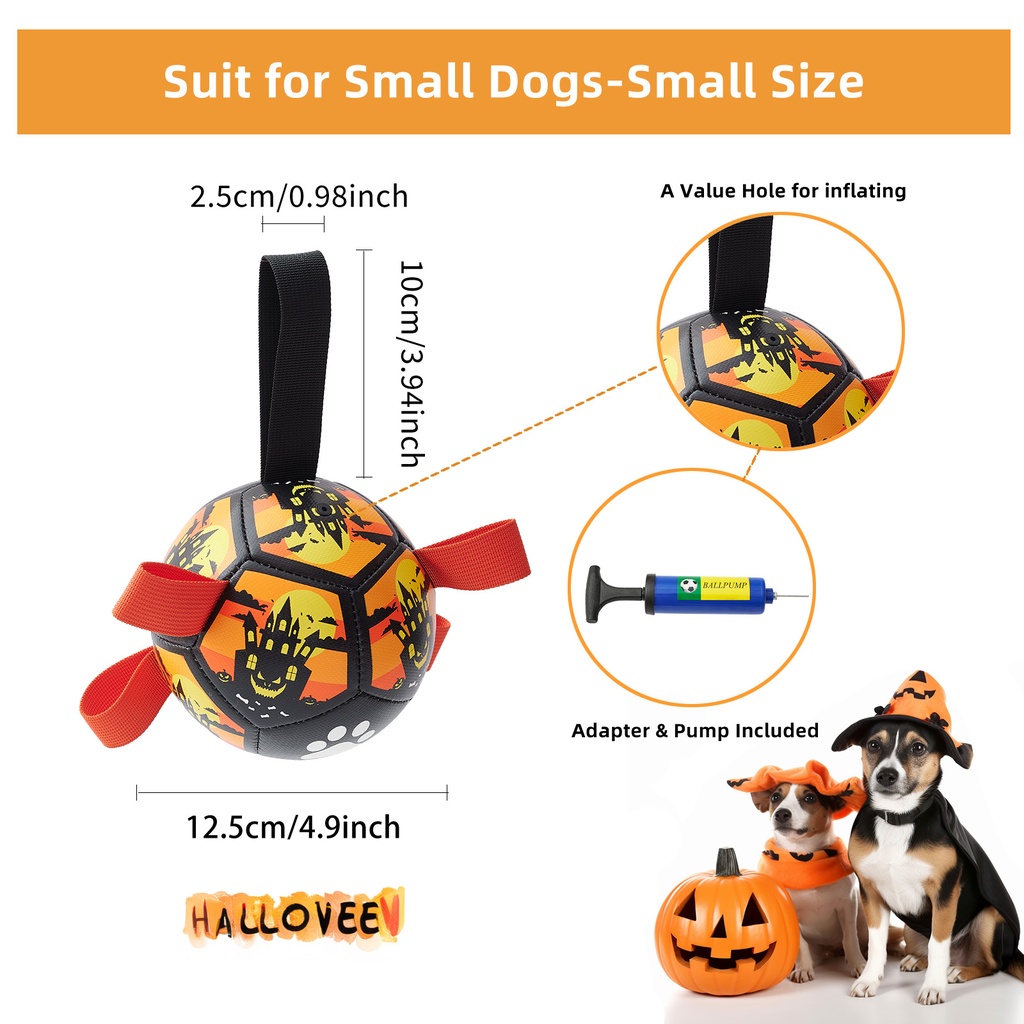 Interactive Dog Football Toy Soccer Ball Inflated Training Toy For Dogs Outdoor Border Collie Balls For Large Dogs Pet Supplies