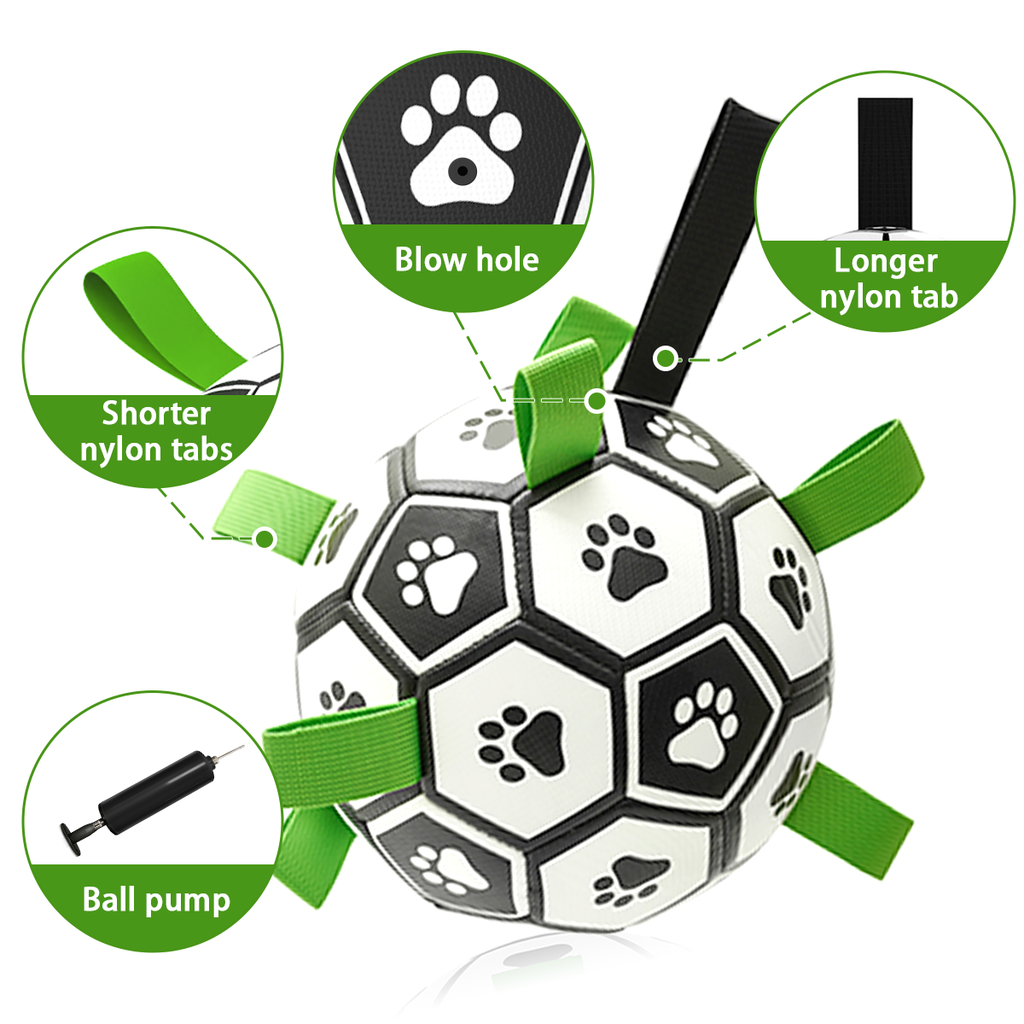 Interactive Dog Football Toy Soccer Ball Inflated Training Toy For Dogs Outdoor Border Collie Balls For Large Dogs Pet Supplies