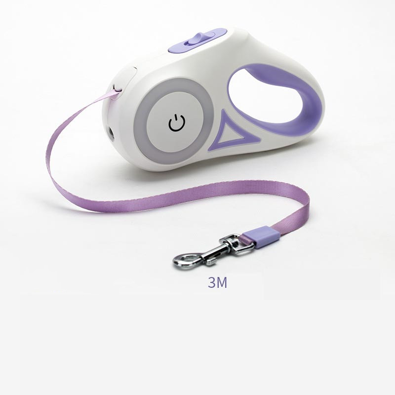 Dog Leash Retractable Leash And Dog Collar Spotlight Automatic Pet Dog Cat Traction Rope For Small Medium Dogs Pet Product