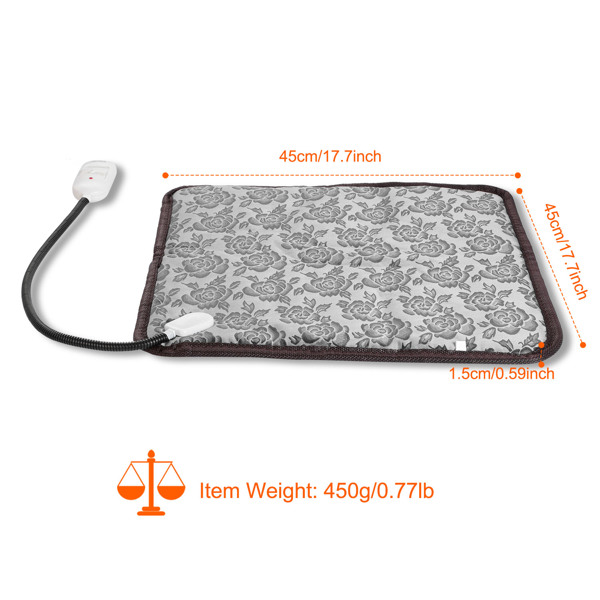 Pet Heating Pad, Waterproof Adjustable Warm Blanket, With Anti Bite Steel Rope Box