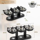 Vertical Pet Feeder Adjustable Wooden Dining Table