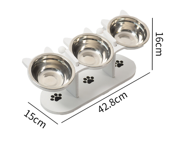 Vertical Pet Feeder Adjustable Wooden Dining Table