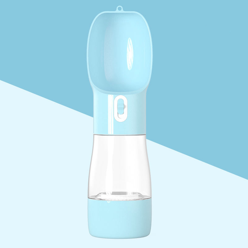 PETBOXIE - 2-in-1 Portable Dog Water Bottle and Food Dispenser, 8.7 fl oz, Leak-Resistant, Walk and Travel