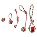PETBOXIE - Christmas Dog Rope Toy Set 5-Pack, Tug Fetch Teething, Puppies Small Medium Dogs