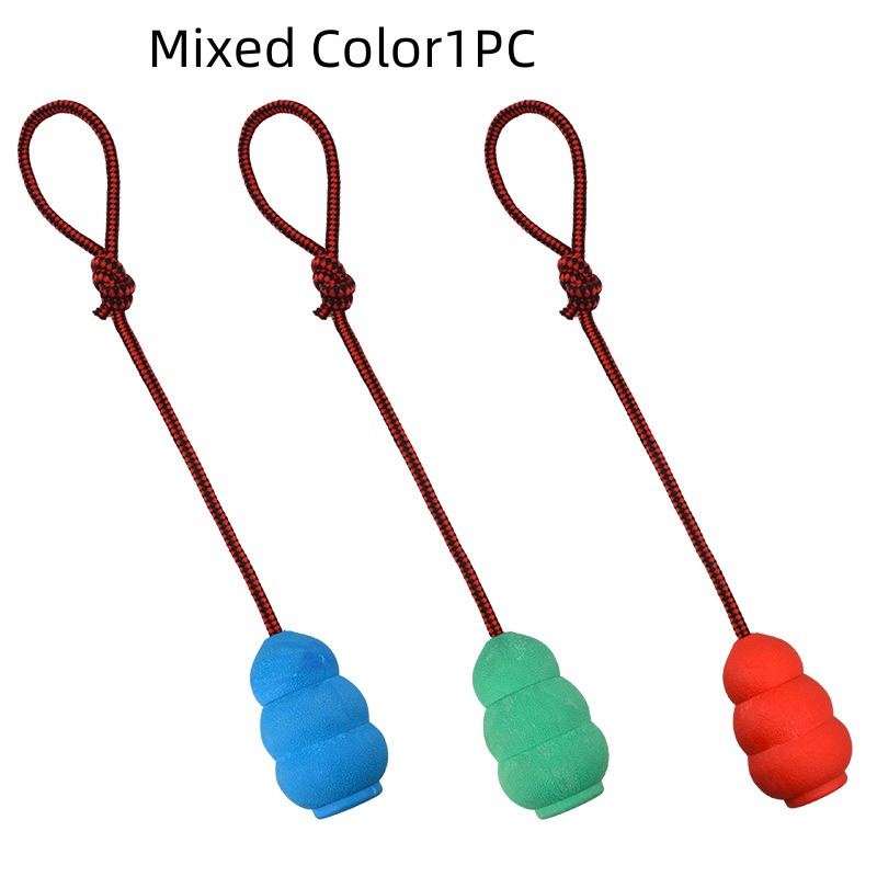 PETBOXIE - Natural Rubber Rope Hoist Toy, Chase + Tug Play, Mixed Color, Small and Large