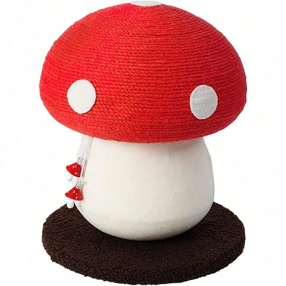 Mushroom Cat Scratching Post Unique Design, Sisal Wrapped, Ideal For Medium And Small Cats, No Assembly Required Cat Stuff Cat Tree Tower Cat Toys