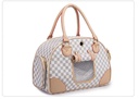 PETBOXIE - Anti-Squeeze Pet Travel Carrier Bag for Small Dogs & Cats, PU Leather, S/L