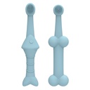 Pet Silicone Finger Toothbrush Oral Cleaning Pet Toothbrush Finger Toothbrush Beige