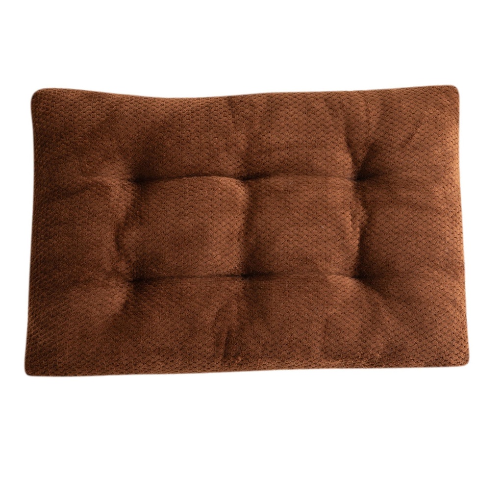 [PBX-V-003036] PETBOXIE - Warm Pet Bed Mat Soft Plaid Fleece, Multiple Sizes XS-XXXL, Machine Washable, Dogs & Cats (Coffee, XS)