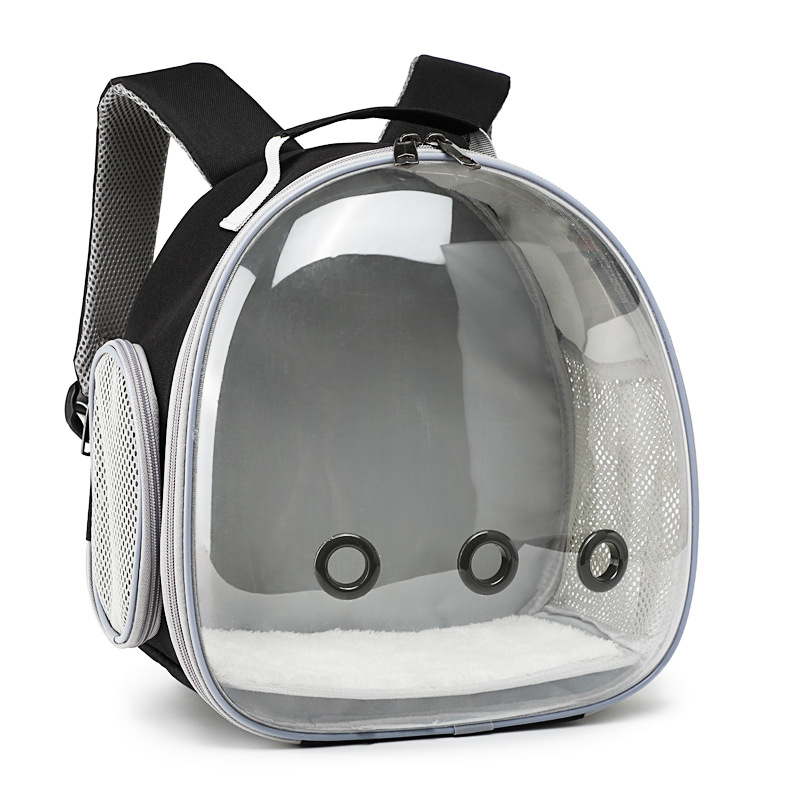 PETBOXIE - Small Animal Carrier Backpack with Bubble Window, 600D Oxford, Ventilated, Hamster Guinea Pig Rabbit Ferret, 12.2x6.7x12.6 in