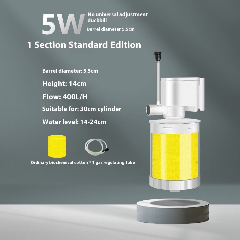 [PBX-T-004661] PETBOXIE - Aquarium Internal Filter with Suction Cups, Multi-Stage Filtration, 5W to 30W Options (WP 1300A 5W)