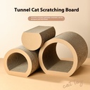 PETBOXIE - Cat Scratch Tunnel 3-Piece Set, Corrugated Cardboard Hideaway & Scratcher for Indoor Cats